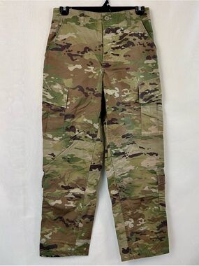 Unisex ACU Button Fly Camouflage Cargo Pants / Size 31X32